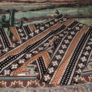 Tribal Print Pants in Black and Brown